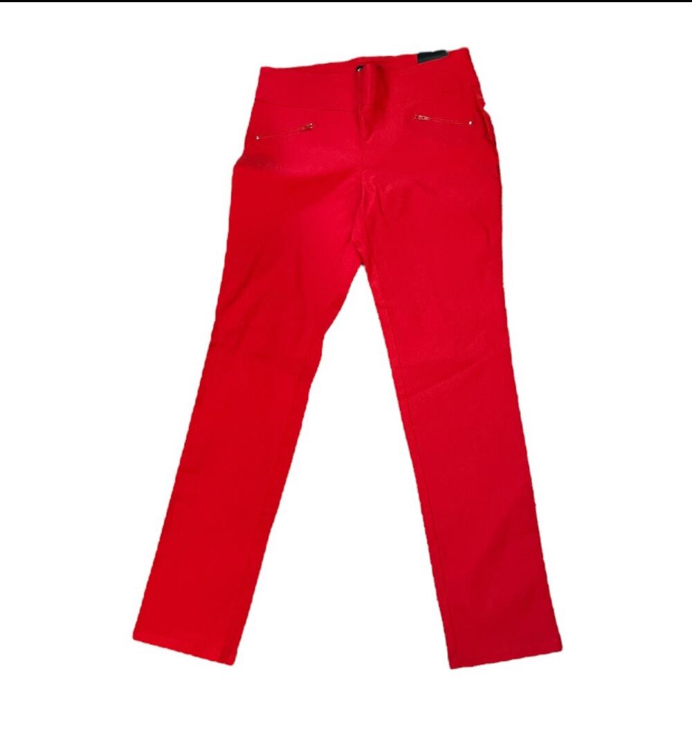 SOHO Apparel Women’s Red Stretch Pants Size Small NWT Rayon Nylon Spandex